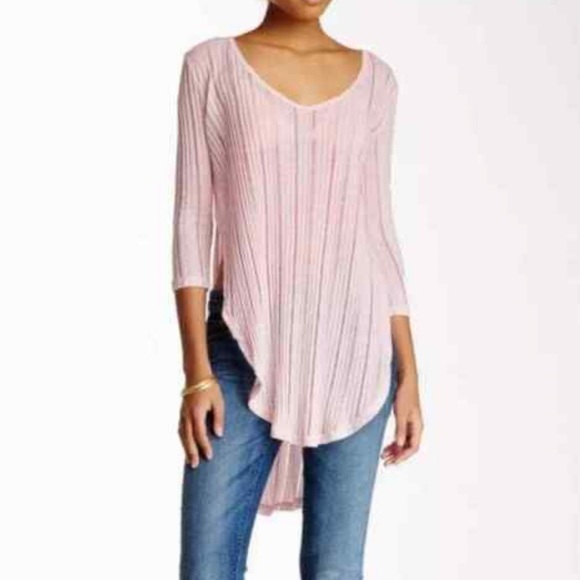 Free People We The Free Astoria Hacci Top in Light Pink Size Medium - Picture 8 of 8